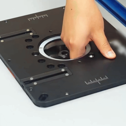 Router Table Insert Plate with Dust Collection Hood