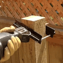Fence and Deck Post Reciprocating Saw Guide Attachment