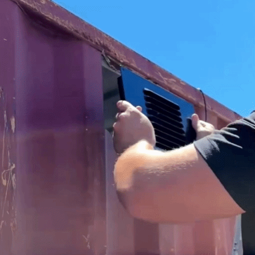 Multi-Powered Shipping Container Wall Vent Fan