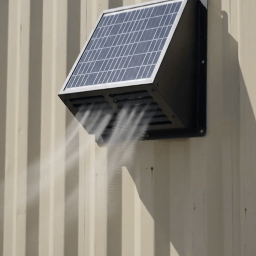 25W Solar Powered Exhaust Fan with 430 CFM High Airflow Ventilation