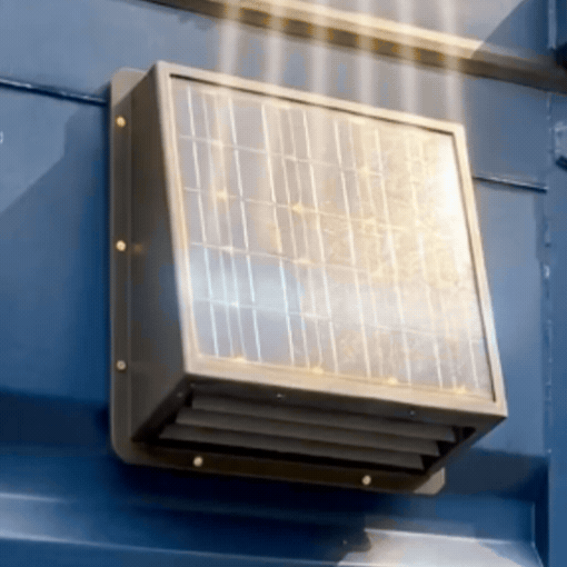 Solar-Powered Exhaust Fan with 12V Monocrystalline Panel