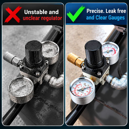 4-Port Air Regulator System with 0-200 PSI Gauge