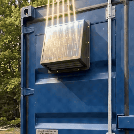 2500 RPM High-Speed Exhaust Fan with 12V Monocrystalline Solar Panel
