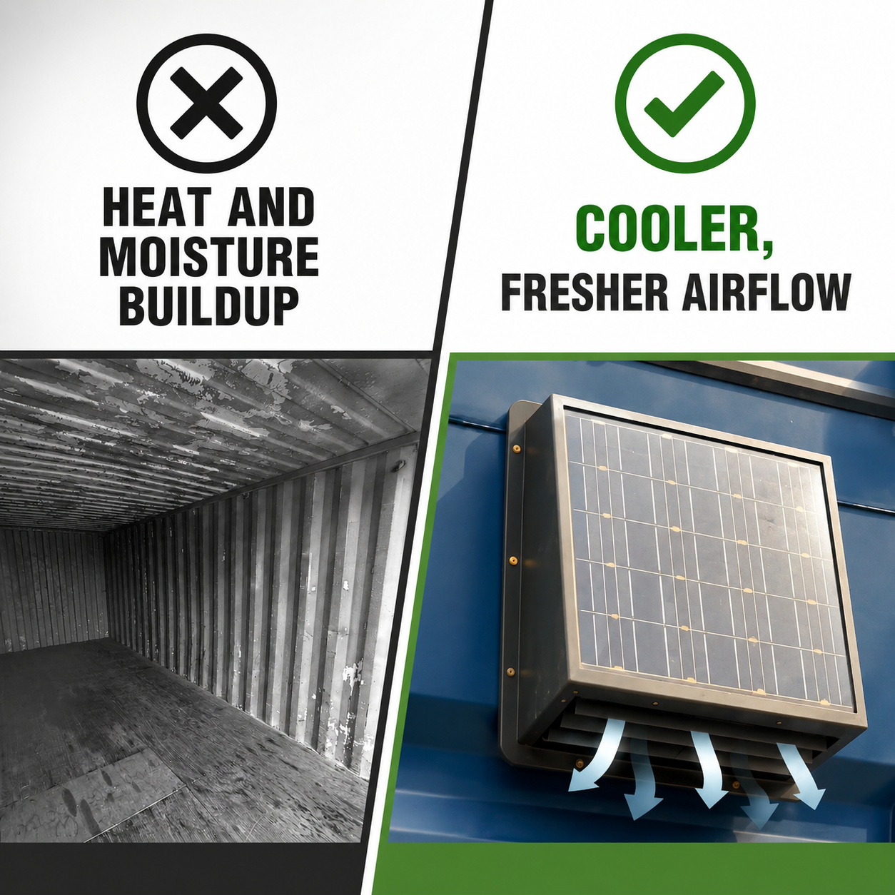 Solar-Powered Exhaust Fan with 12V Monocrystalline Panel