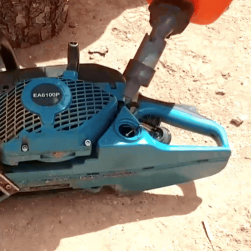 Portable Dual-Chamber Chainsaw Fuel and Bar Oil Container