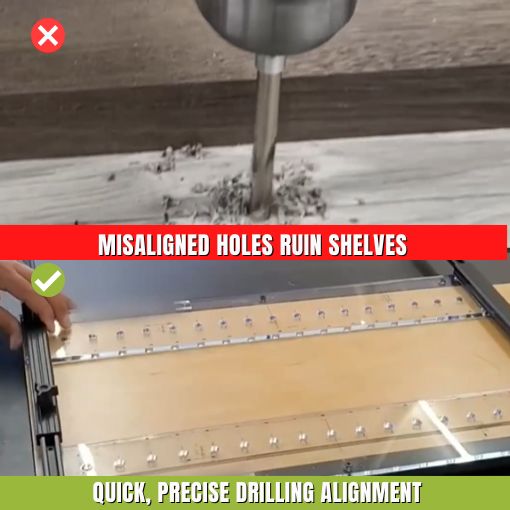 24-inch Adjustable Straight Holes Shelf Drilling Jig