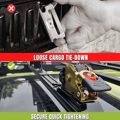 Bolt-on Auto Retractable Ratchet Straps