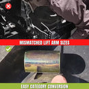 CAT 1 to CAT 2 Universal Lower Lift Arm Bushing Adapter Set