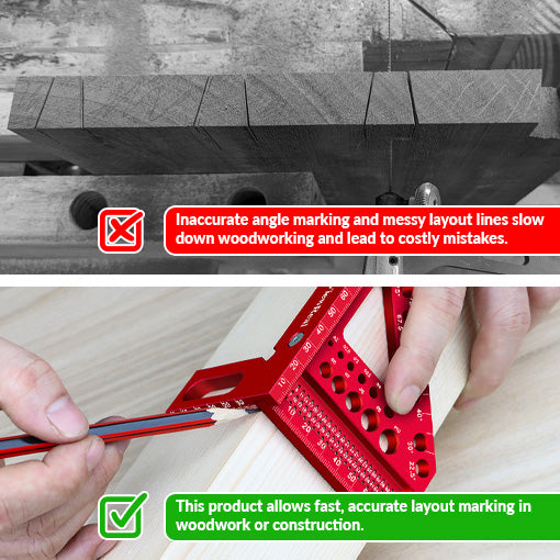 Carpenter Square Hole Scribing Ruler