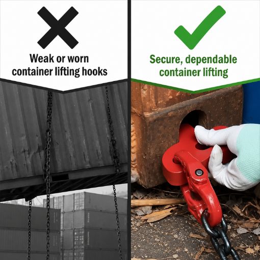 4-Pack Shipping Container Chain Bridle Hooks with Hammerlocks