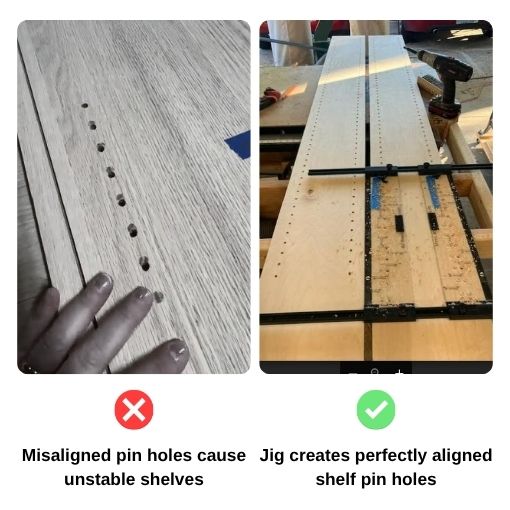 Dual Sided Shelf Pin Jig