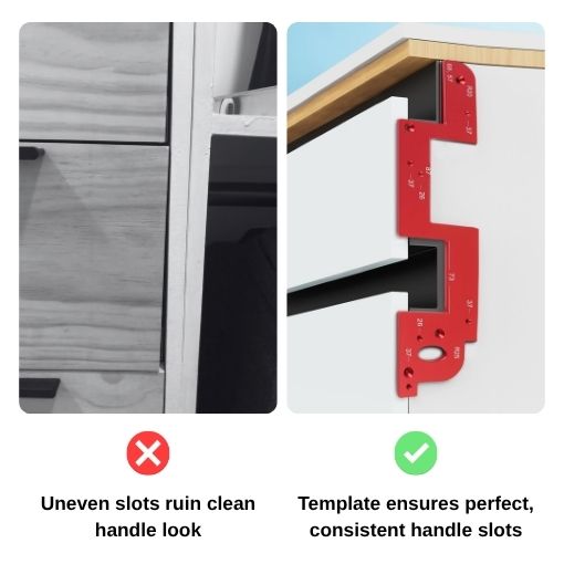 Invisible Embedded Handle Slotting Template