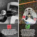 Universal Propane Tank Splitter with Gauge