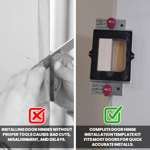 Complete Door Hinge Installation Template Kit