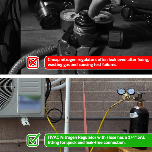 HVAC Nitrogen Regulator with Hose