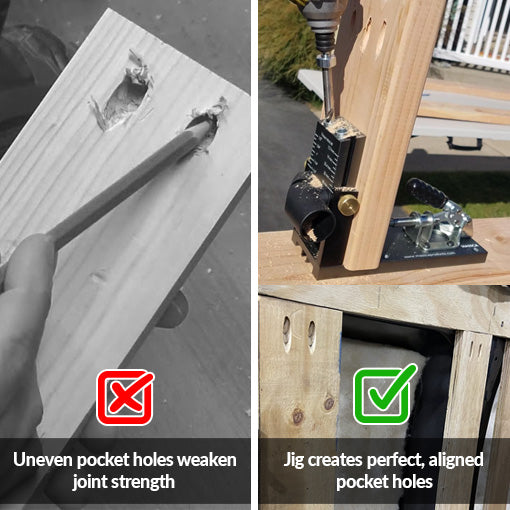 Pocket Hole Jig Kit with Quick Clamp and Dust Collection