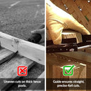 Fence and Deck Post Reciprocating Saw Guide Attachment