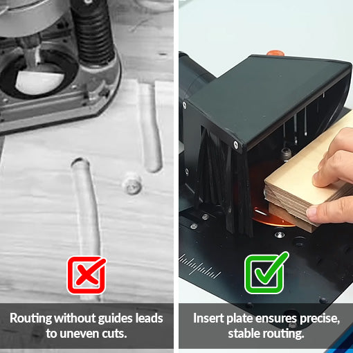Router Table Insert Plate with Dust Collection Hood