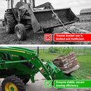 Clamp-On Trailer Hitch Receiver with Chain 3/8" Tractor Bucket Grab Hook