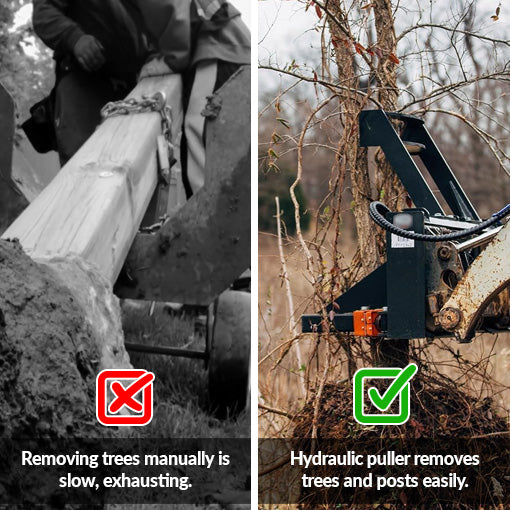 Heavy Duty Post and Tree Puller Attachment