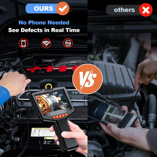 4.3" Dual-Lens Inspection Borescope Camera