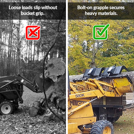 Tractor Bolt-on Bucket Grapple Attachment