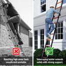 Heavy Duty 16.5 FT Telescoping A-Frame Ladder