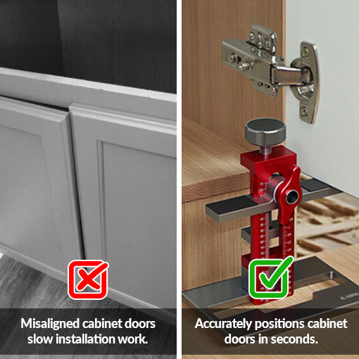 2-in-1 Adjustable Cabinet Door Installation Positioner