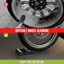 Easy Motorcycle Wheel Cleaning Roller Stand