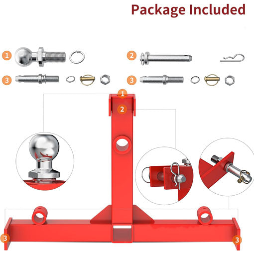 3-Point Hitch with Gooseneck & Hay Spear Jack