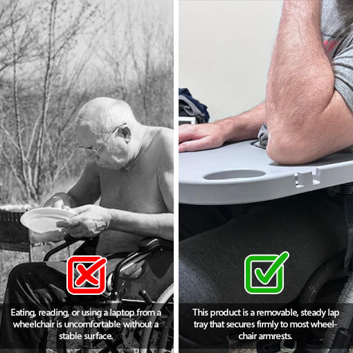 Removable Wheelchair Lap Tray