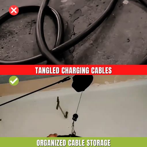 Retractable EV Charging Cable Holder