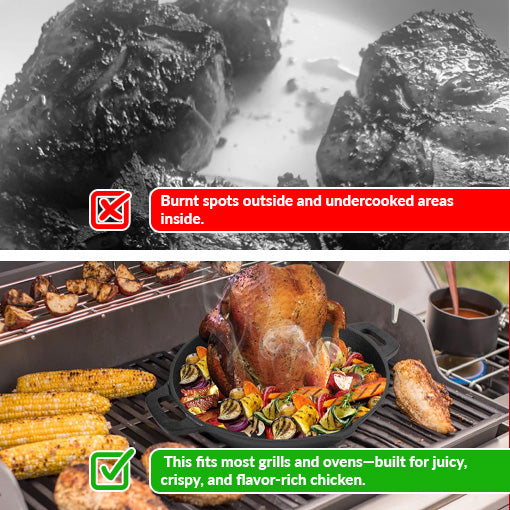 Universal Cast Iron Chicken Roaster