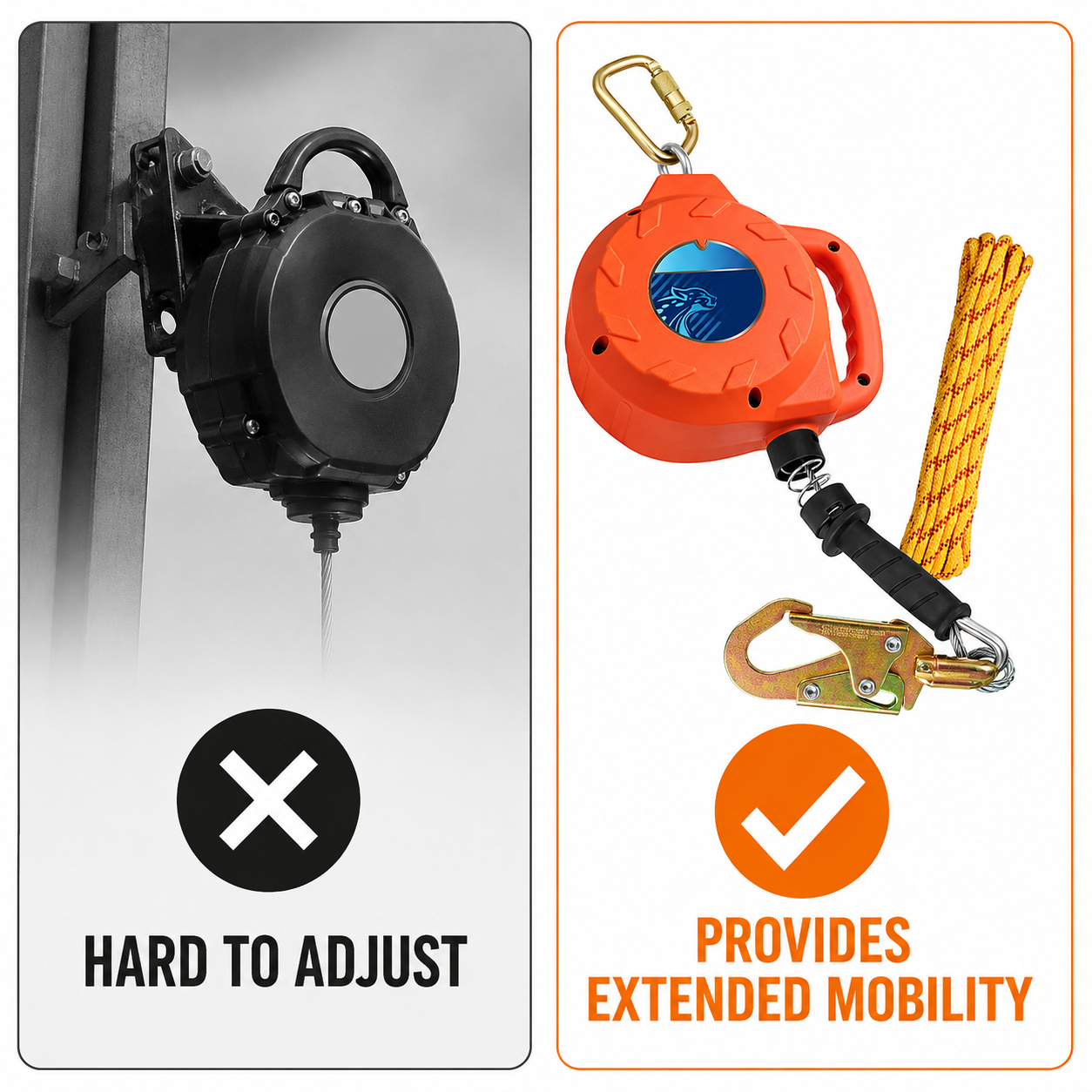 30ft Self-Retracting Fall Arrest Safety Lanyard