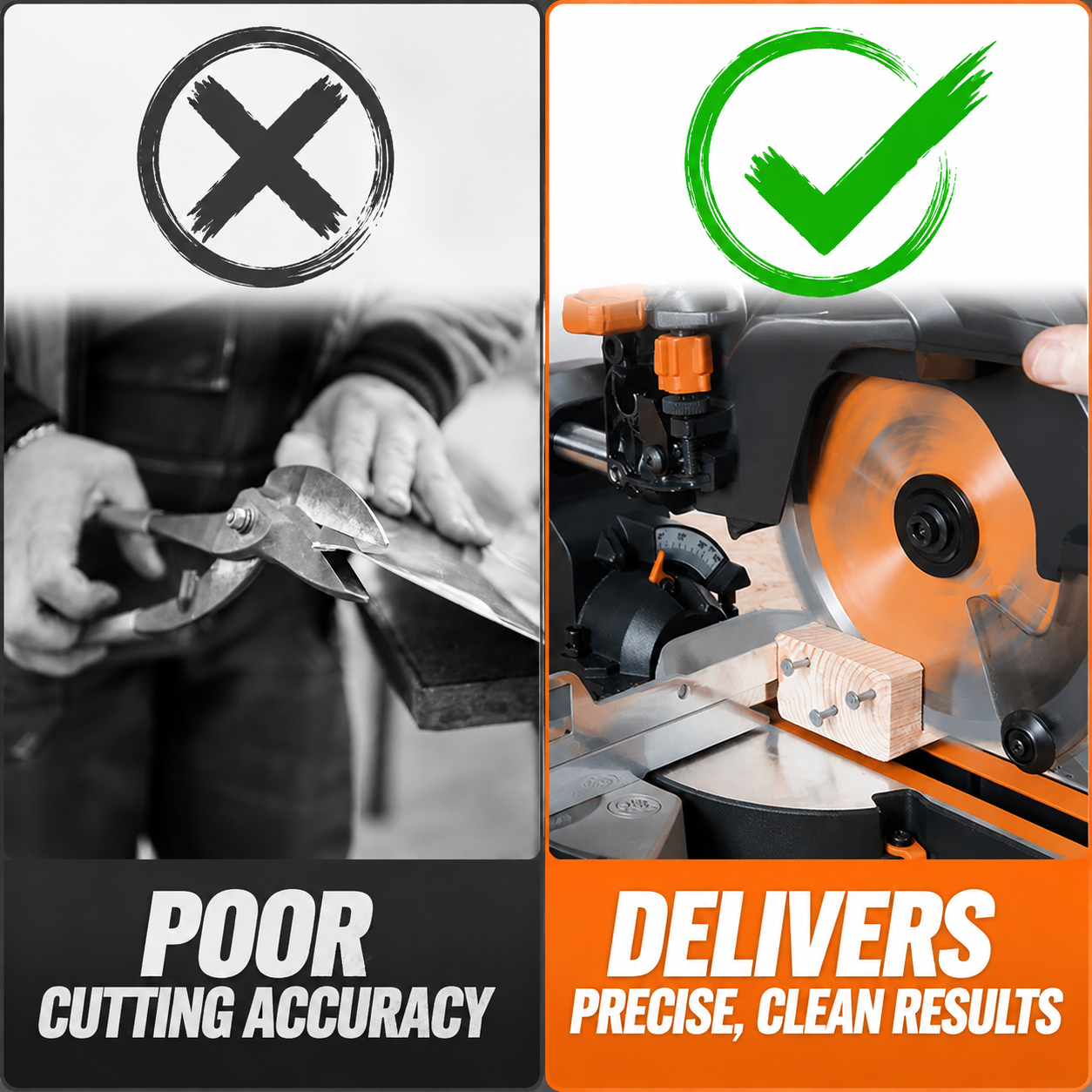 10-Inch Sliding Compound Miter Saw with Multi-Material Cutting Blade