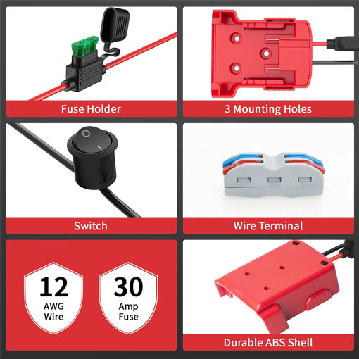 Power Wheel Battery Converter Kit
