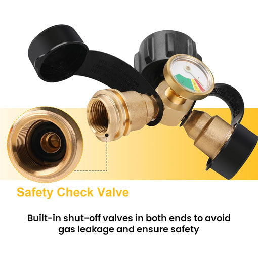 Universal Propane Tank Splitter with Gauge