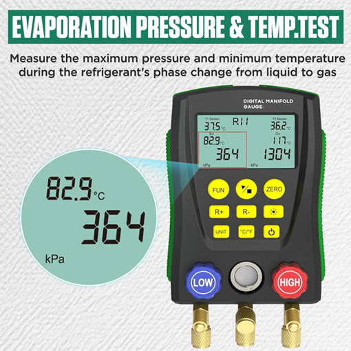Digital Manifold HVAC Gauge Set