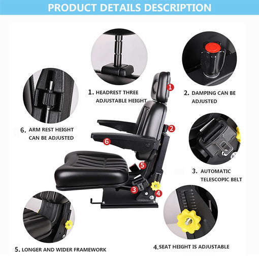 Universal Tractor Shock Absorption Seat Replacement