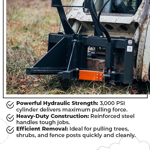 Heavy Duty Post and Tree Puller Attachment