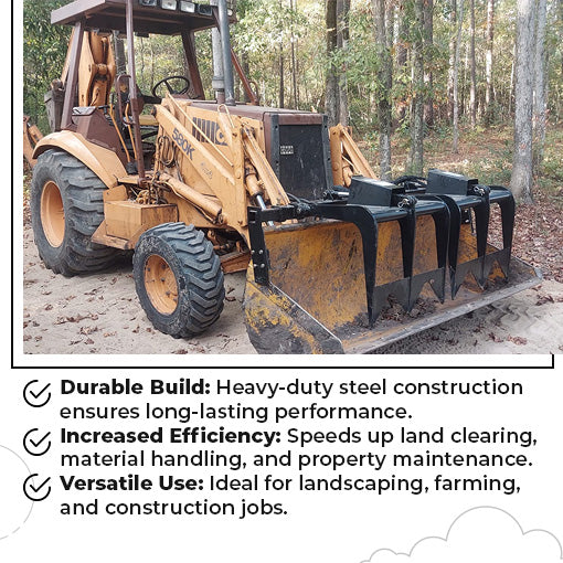 Tractor Bolt-on Bucket Grapple Attachment