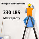 Heavy Duty 16.5 FT Telescoping A-Frame Ladder