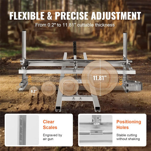 Chainsaw Mill and Rail Mill Guide System Complete Kit