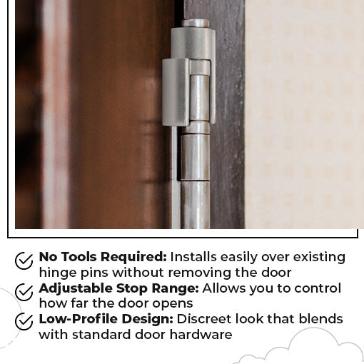 Bumperless Hinge Pin Stop