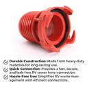 RV Drain Hose Coupler Valve Adapter