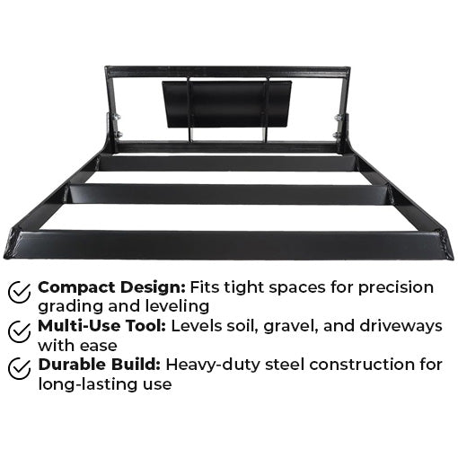 Mini Skid Steer Land Leveler & Grader Attachment