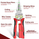 8-in-1 Wire Stripper Cutter with AC Voltage Detector