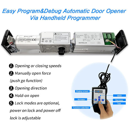 Automatic Swing Door Opener with Wireless Push Button