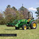 Clamp-On Pallet Forks with Adjustable Stabilizer Bar