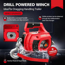 Drill-Powered Portable Winch 1000 LBS
